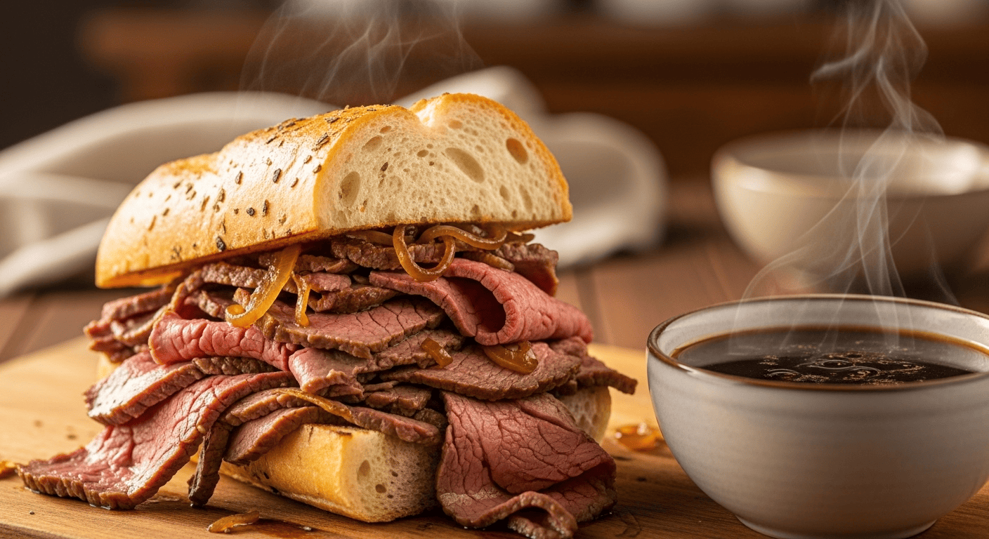 Slow Cooker French Dip - Easy Comfort Sandwich Recipe slow cooker french dip recipe